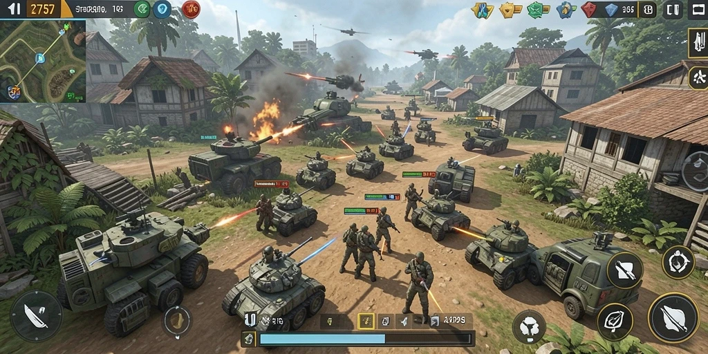 Tangkapan layar gameplay TPS 2757 yang intens dan mendebarkan.