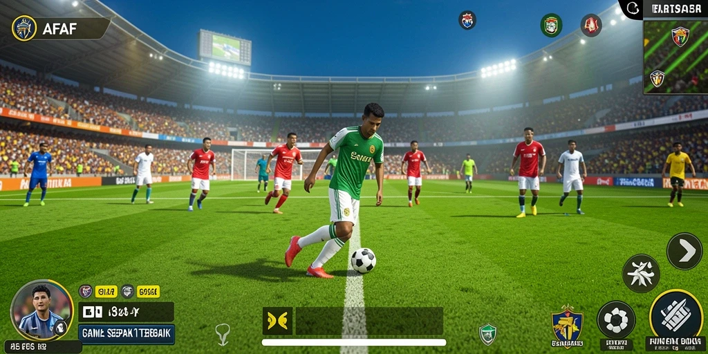 Tampilan AFAF saat pertandingan sepak bola yang seru.