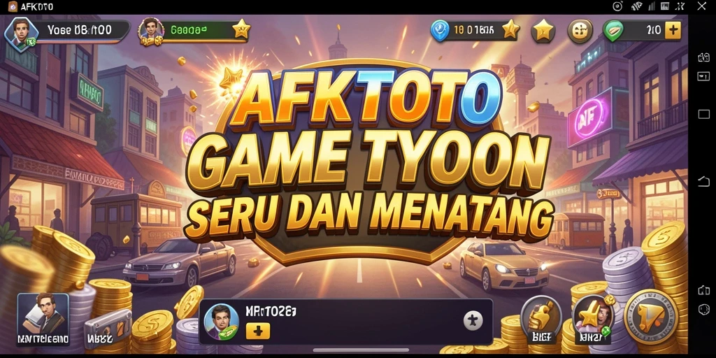 Screenshot gameplay AFKTOTO menunjukkan pengelolaan bisnis yang intens.