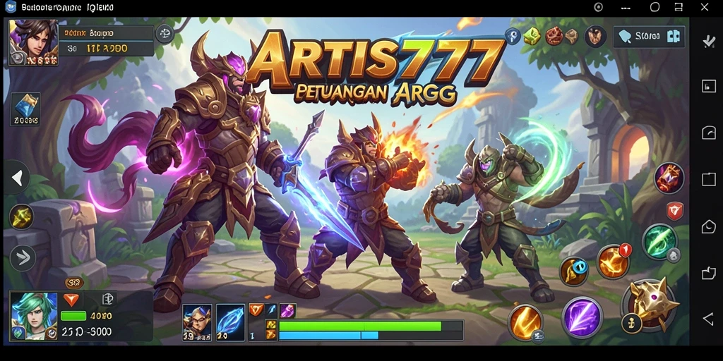 Tangkapan layar dari pertarungan epik dalam ARTIS777.