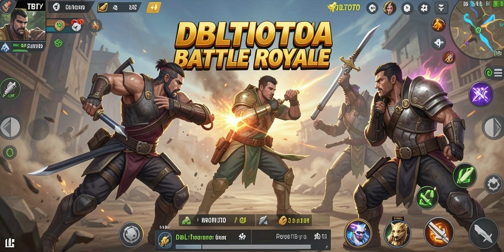 Tampilan gameplay seru dari DBLTOTO dalam pertempuran Battle Royale.