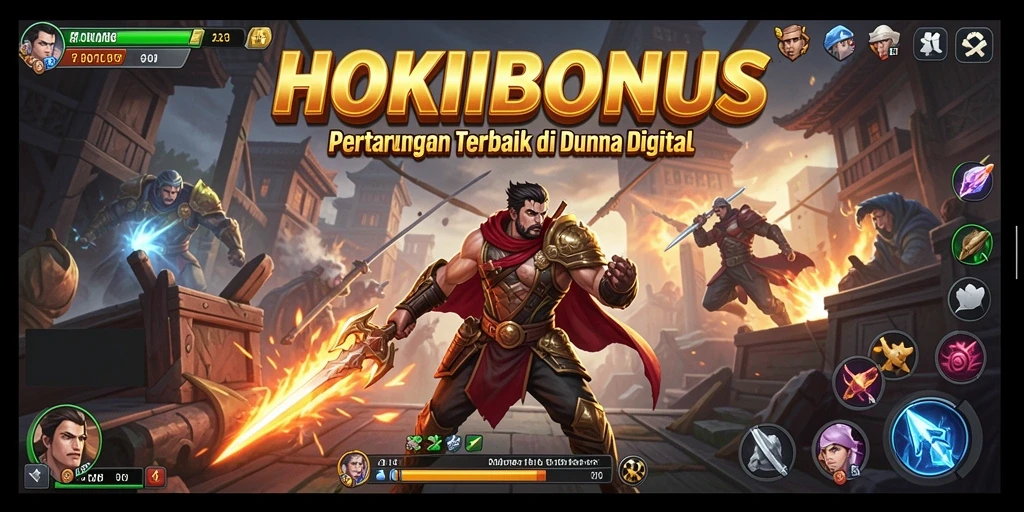 Screenshot gameplay HOKIBONUS yang menampilkan aksi pertarungan seru.