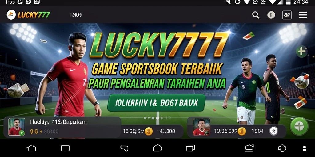 Tampilan antarmuka LUCKY777 yang menarik dan informatif untuk taruhan olahraga.