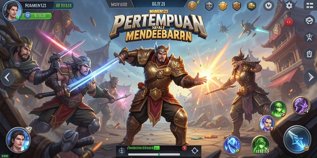 Gameplay seru MAMEN123 dengan pertempuran intens di pulau.
