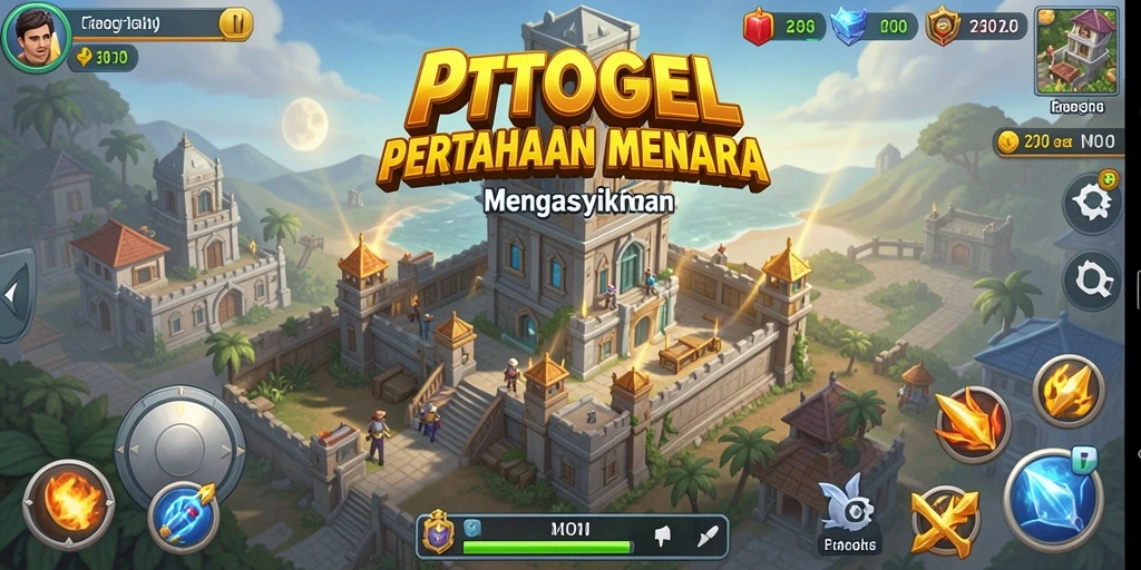 Screenshot gameplay PTTOGEL menampilkan aksi seru Tower Defense.
