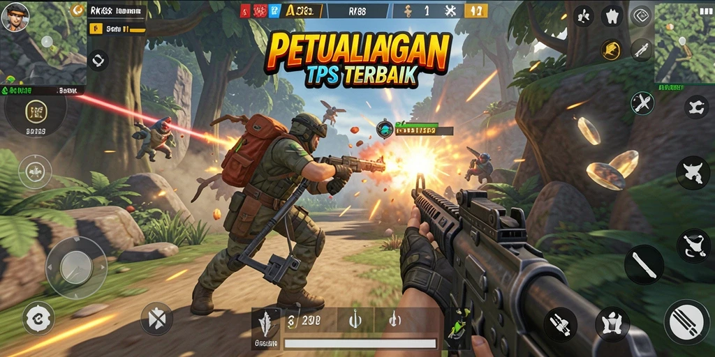 Screenshot RK88 menampilkan aksi menembak yang mendebarkan dalam mode TPS.