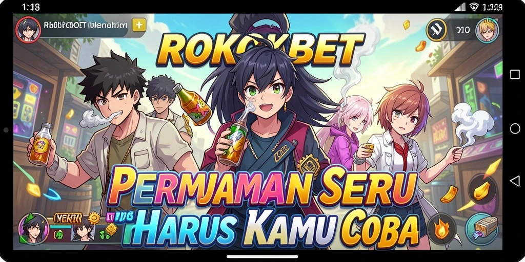 Tampilan gameplay seru dari ROKOKBET dengan karakter anime ikonik.