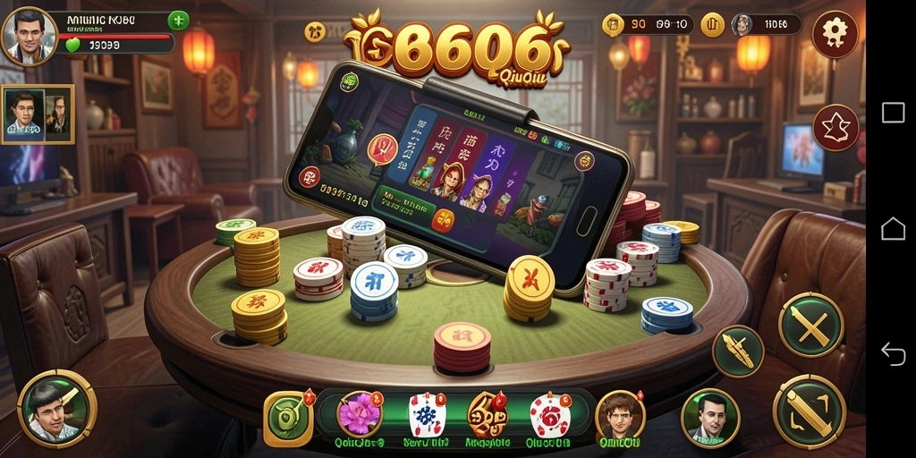 Tampilan gameplay QiuQiu yang menarik dan interaktif.