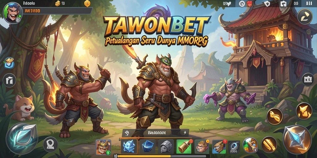 Tampilan gameplay seru di dunia TAWONBET yang luas.