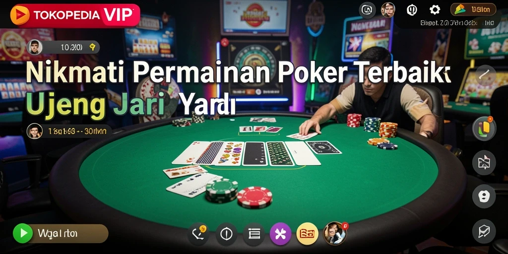 Tampilan aksi seru dari permainan Poker di TOKOPEDIAVIP.