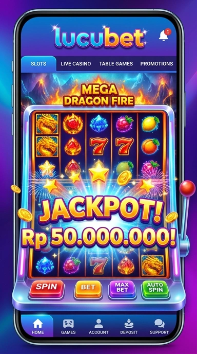 Tampilan menarik aplikasi lucubet di perangkat Android.